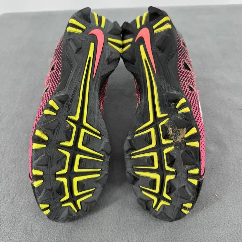 Nike Hyperdiamond Keystone GS Softball Cleats Pink Black Girls Size 4Y